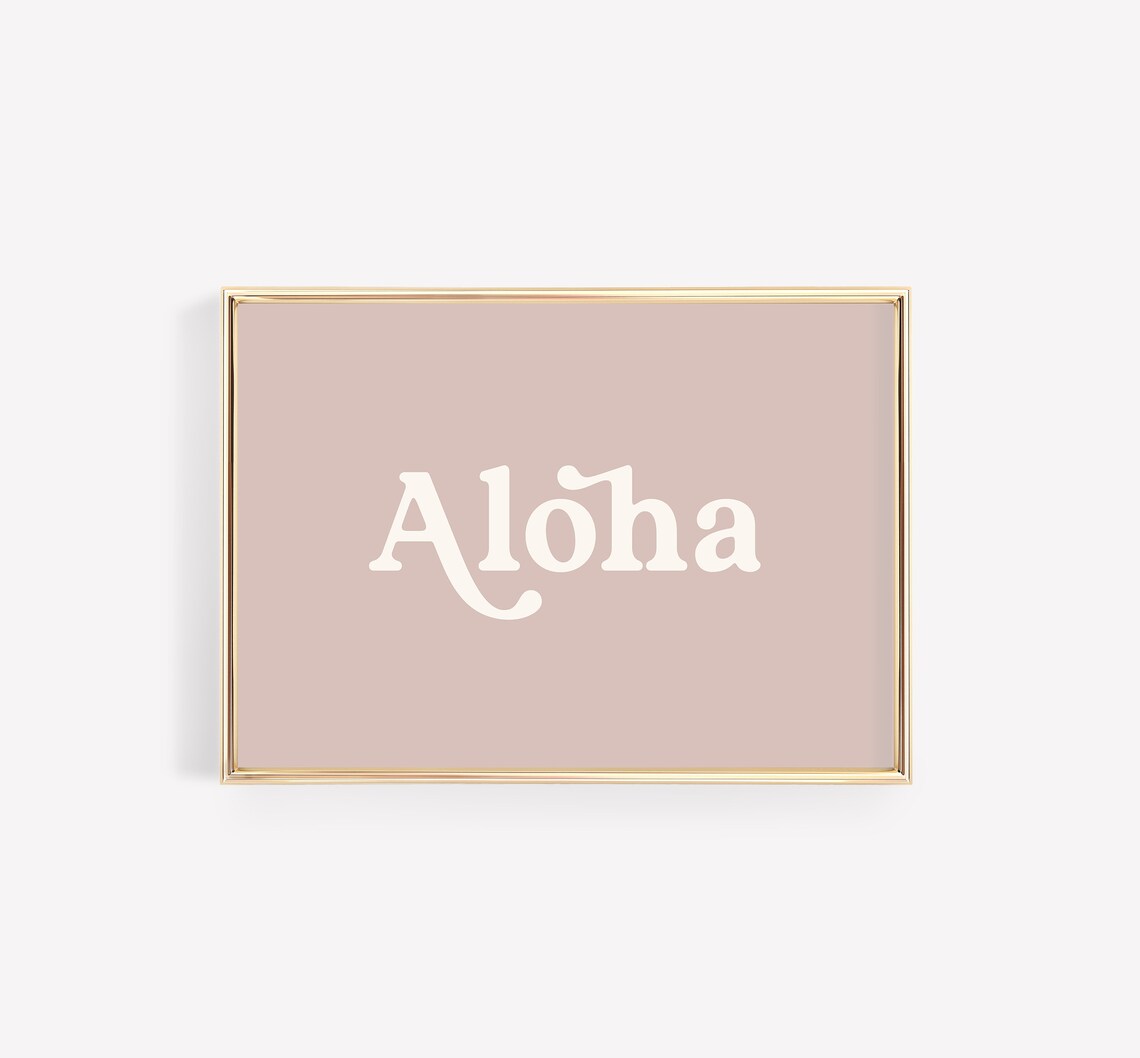 Aloha Word Art Print, Hawaii Beach House Decor - Image 4