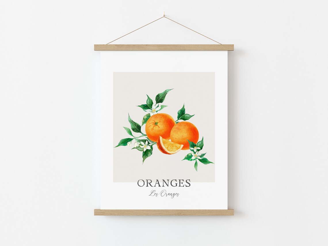 Oranges Citrus Watercolor Art Print, Kitchen Decor - Image 5