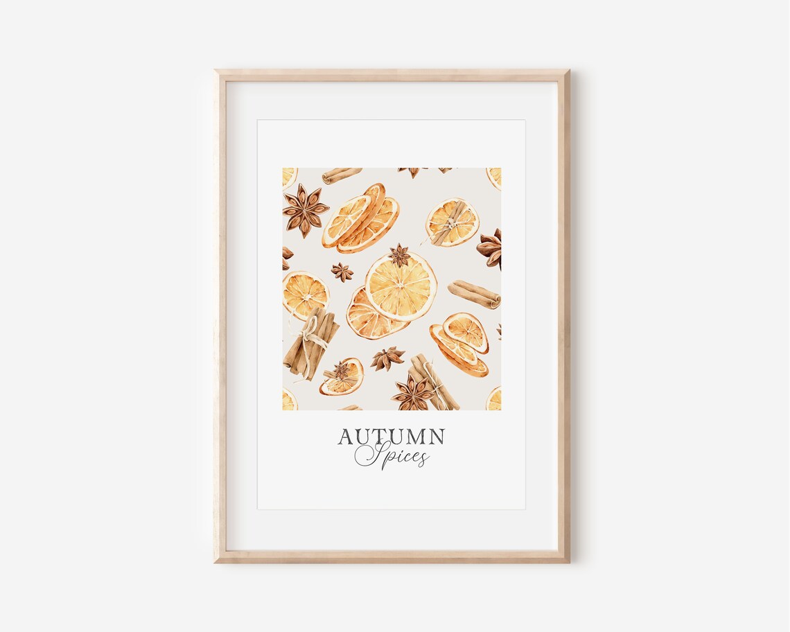 Autumn Spices Art Print, Fall Thanksgiving Kitchen Decor - Image 2