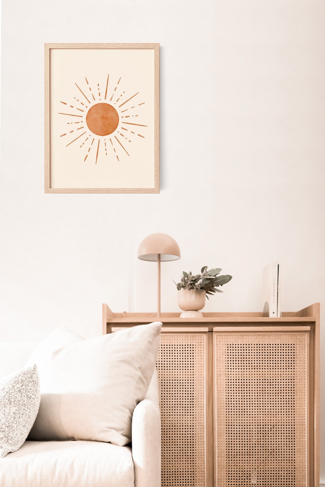 Watercolor Sun Boho Wall Art, Summer Decor Print - Image 5