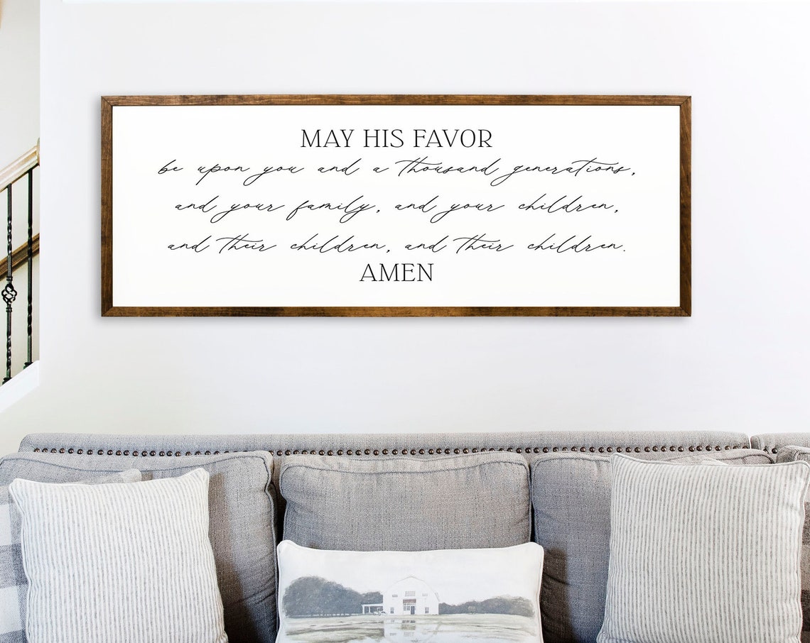 May His Favor Be Upon You Blessing A Thousand Generations Quote Poster