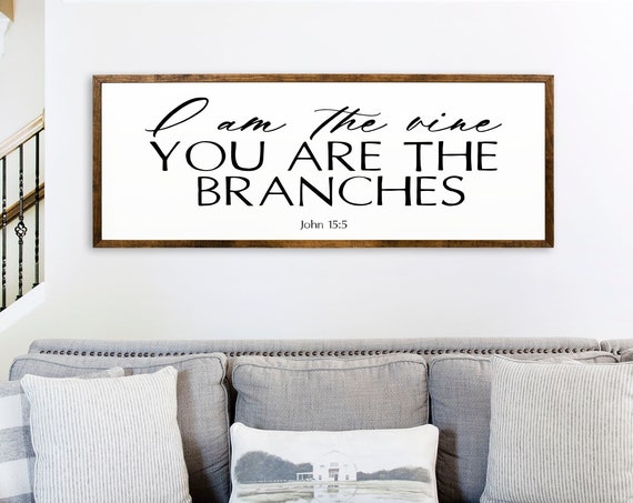 I Am the Vine Scripture Verse Christian Art Print