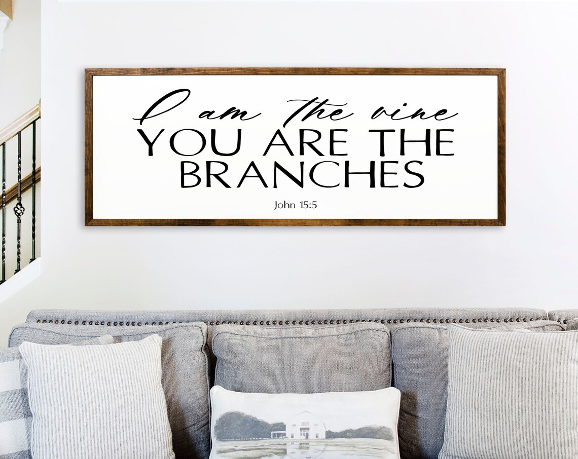 I Am the Vine Scripture Verse Christian Art Print