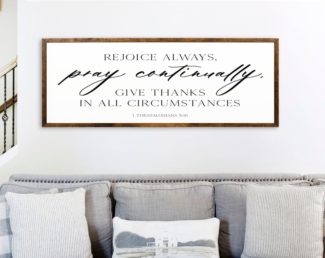 1 Thessalonians 5:16 Rejoice Always, Farmhouse Art Print