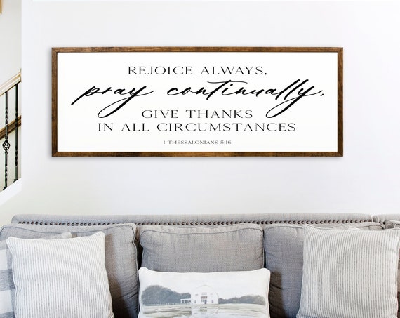 1 Thessalonians 5:16 Rejoice Always, Farmhouse Art Print