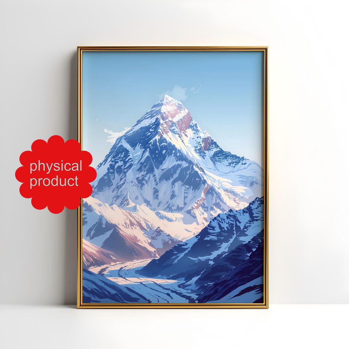 Mount Everest in the Himalayas, Travel Poster