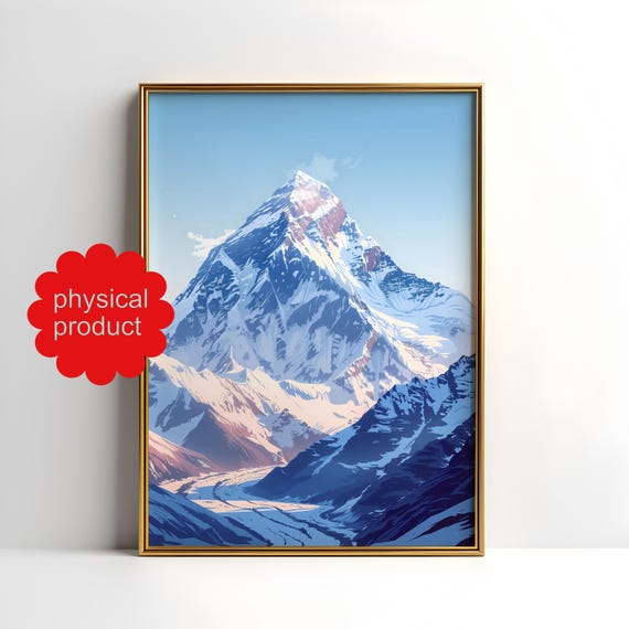 Mount Everest in the Himalayas, Travel Poster