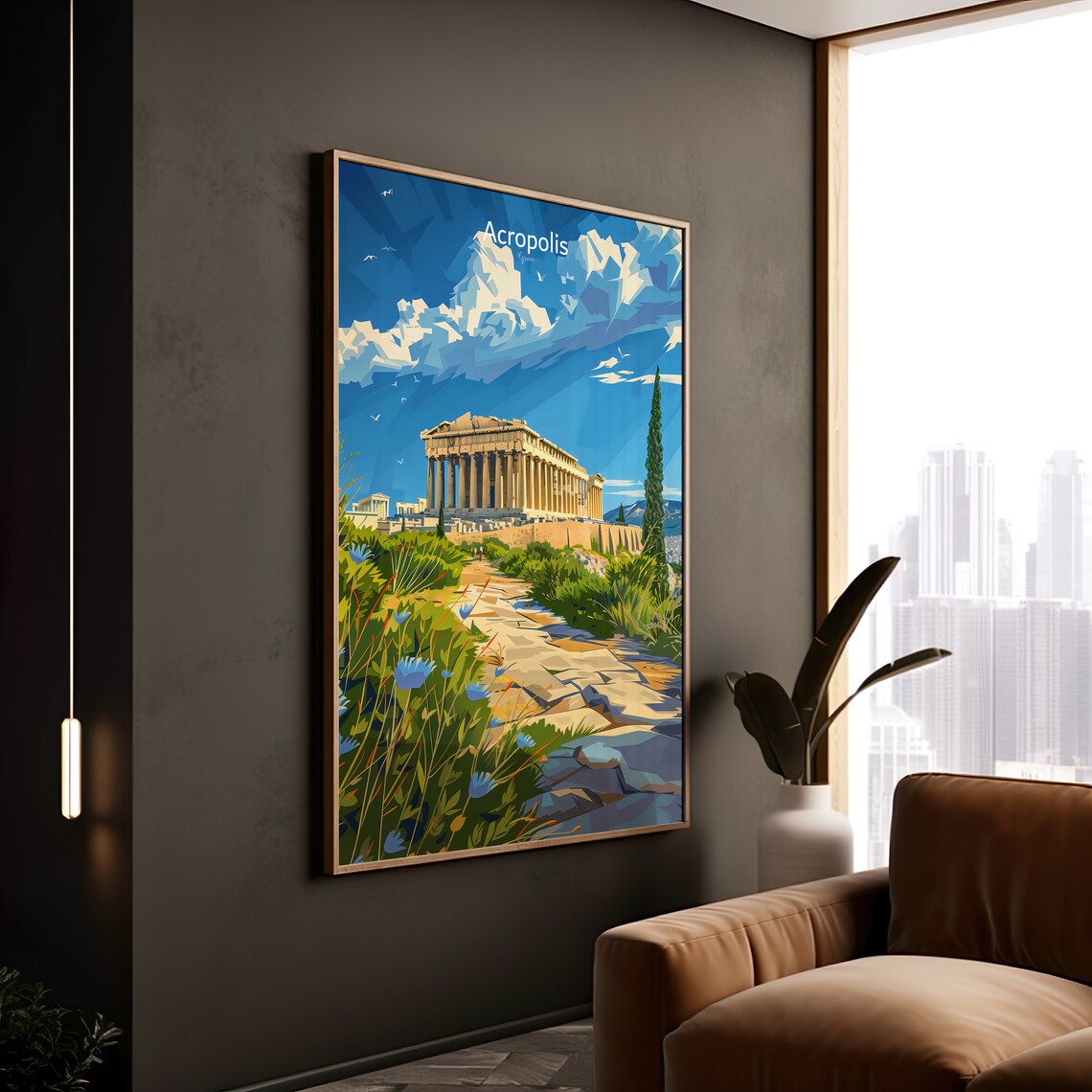 Acropolis Poster, Vintage Athens Greece Travel Poster - Image 2