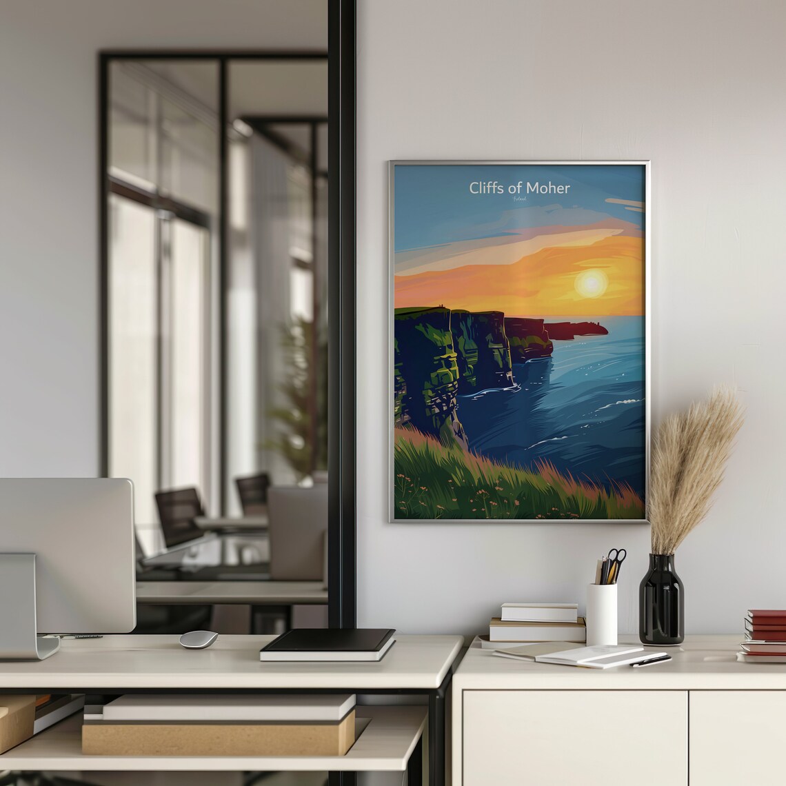 Cliffs Of Moher Travel Poster, Ireland Sunset - Image 4