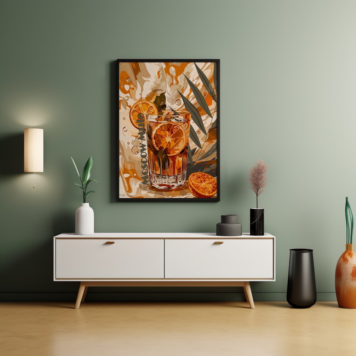 Moscow Mule Retro Cocktail Poster, Housewarming Gift - Image 4