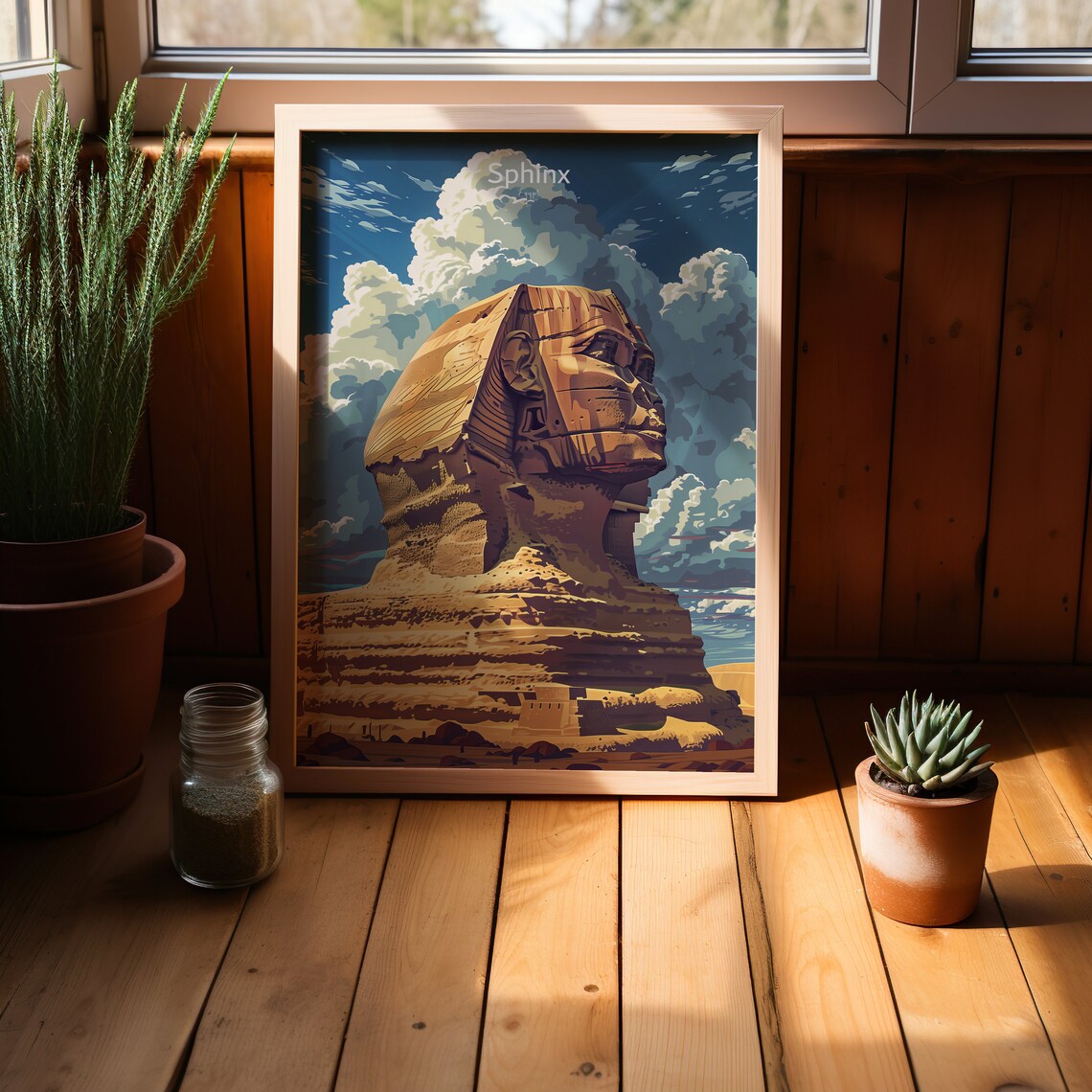 Sphinx Poster, Egypt Desert Sunlight - Image 4
