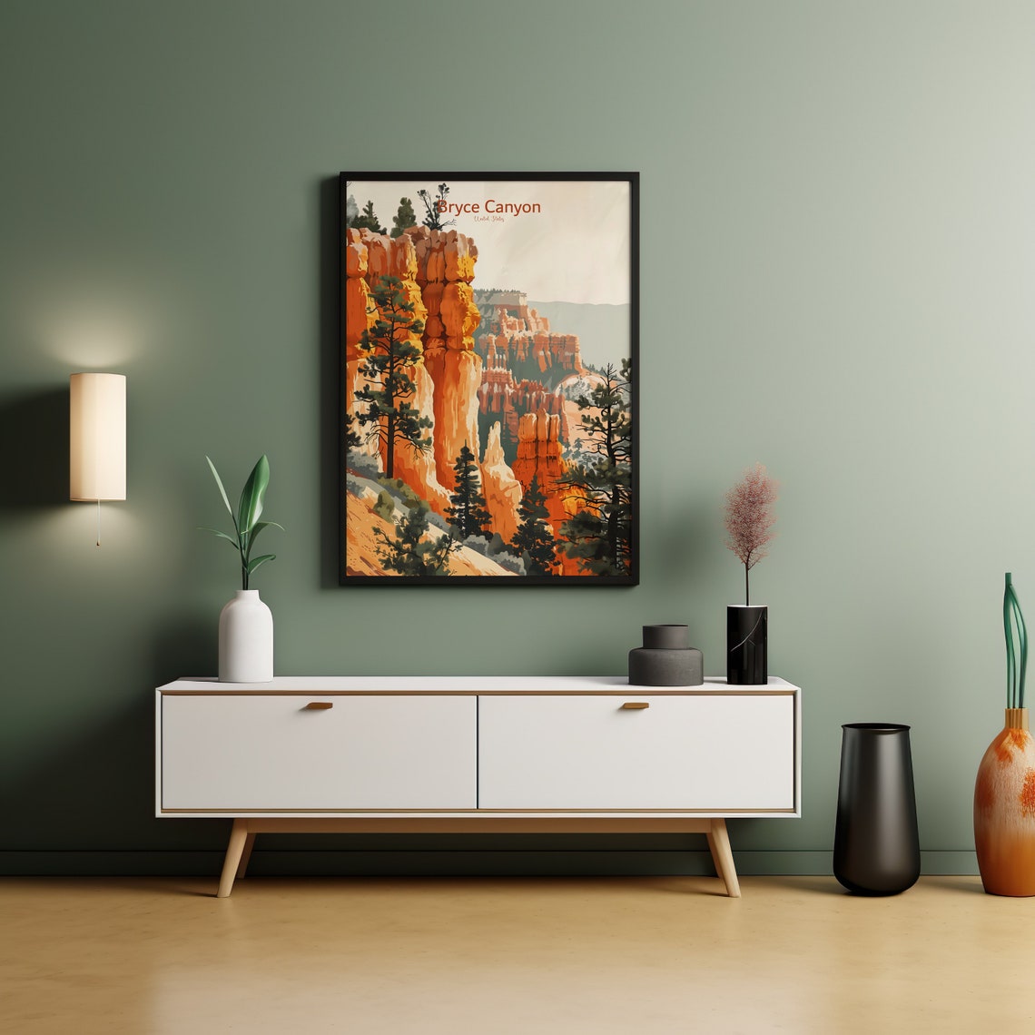 Bryce Canyon National Parks Travel Poster, Hiker Gift - Image 3