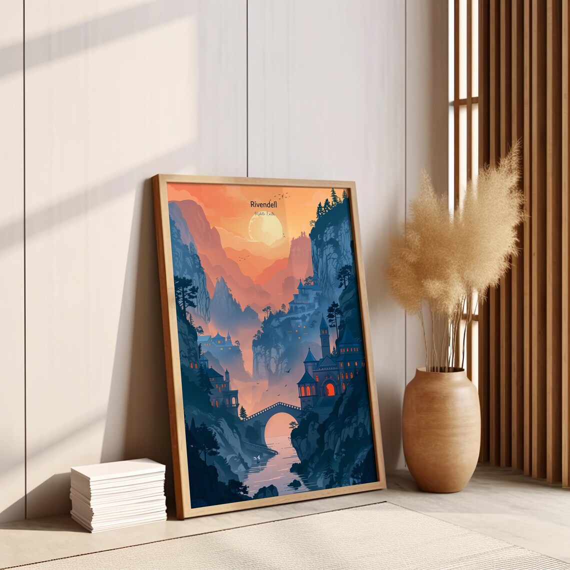 The Lord Of The Rings Rivendell Fantasy Art Print - Image 3