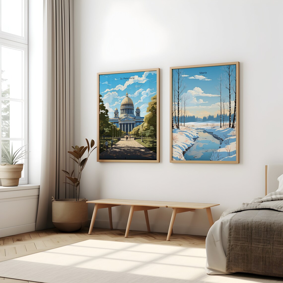 St Petersburg Travel Poster, Russia Housewarming Gift - Image 3