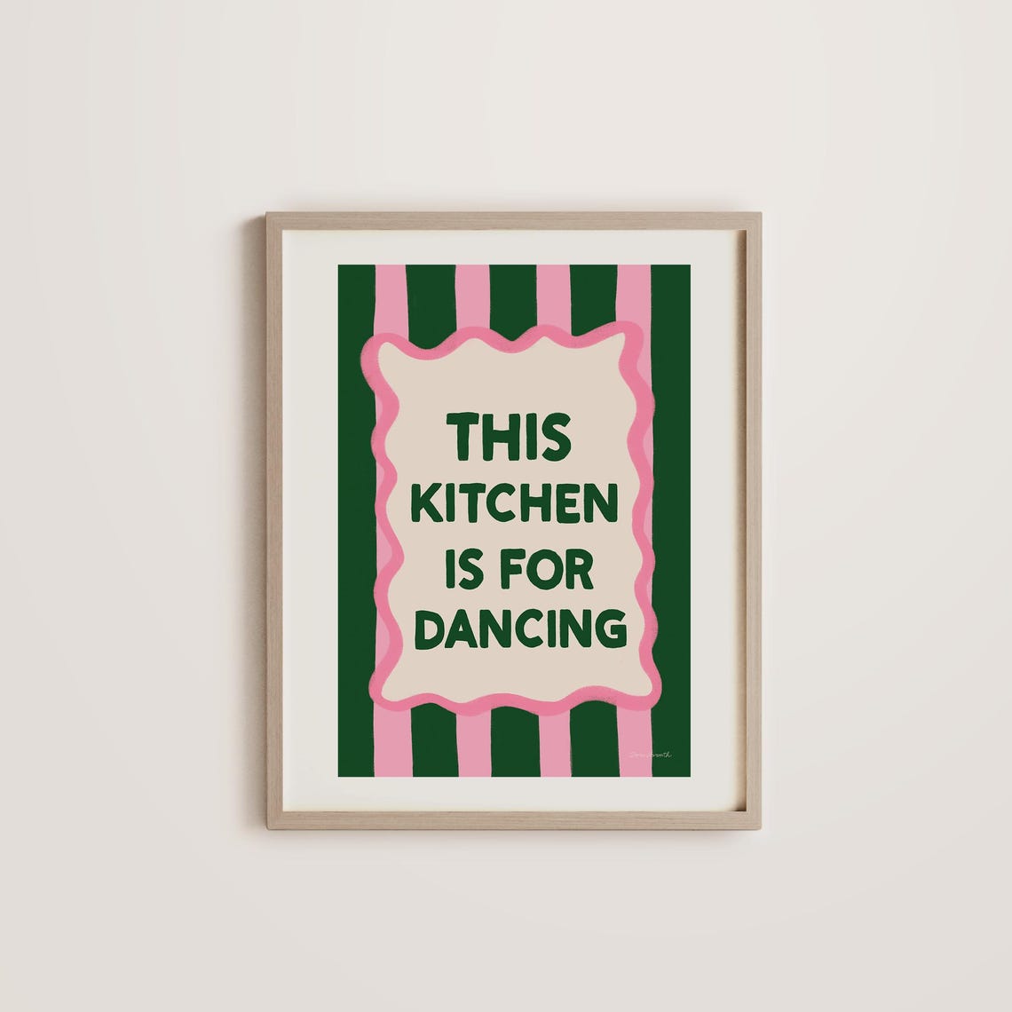 This Kitchen Is For Dancing Wall Art Cute Kitchen Decor Trendy Kitchen Print Modern Kitchen Decor Girly Wall Art Funny Quote Art - Image 2