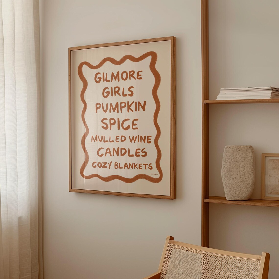 Gilmore Girls Fall Favorites Pumpkin Spice Cozy Autumn List Wall Art - Image 4
