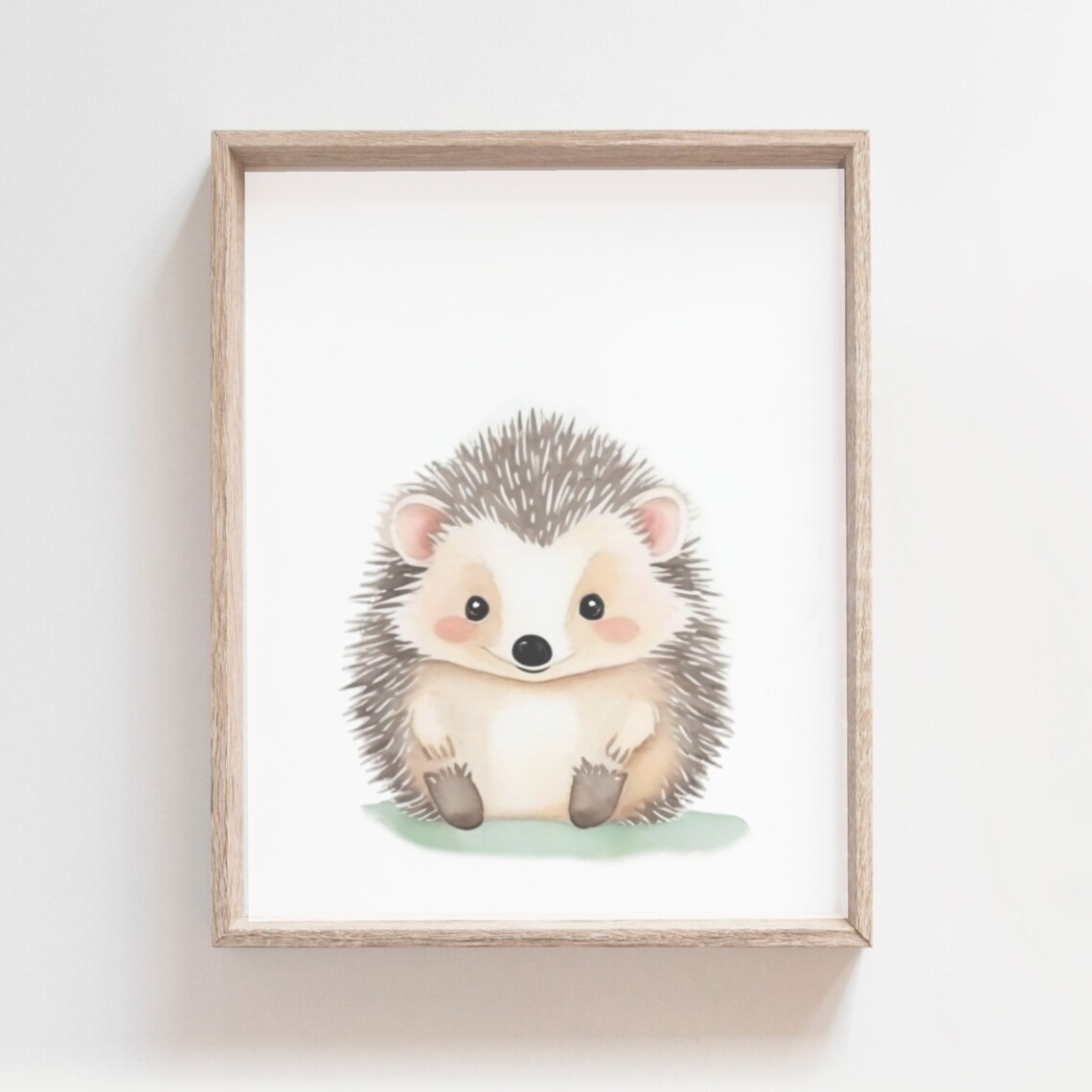 Baby Hedgehog Wall Art Nursery Wall Decor Watercolor Hedgehog Painting Baby Animal Print Woodland Nursery Art Delicate Poster
