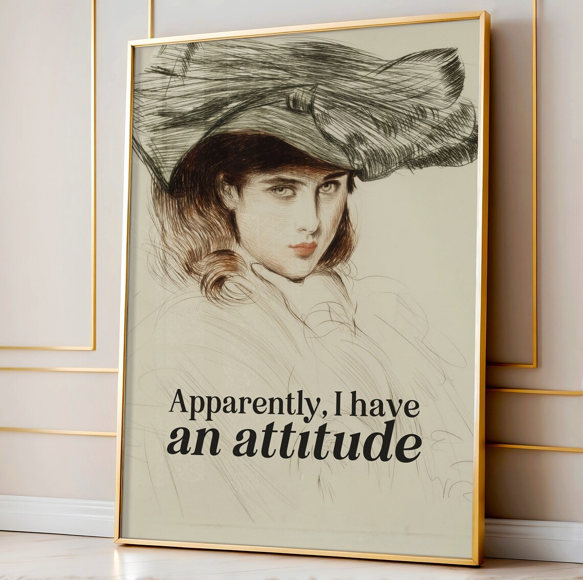 Funny Feminist Attitude Quote Print Trendy Aesthetic Room Decor Apartment Wall Art A70 - Image 2