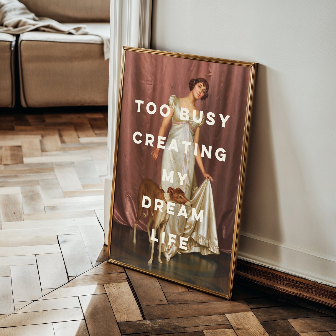 Dream Life Quote Print, Coquette Apartment Decor - Image 2