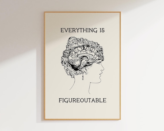 Everything Is Figureoutable Quote Art Print for Office
