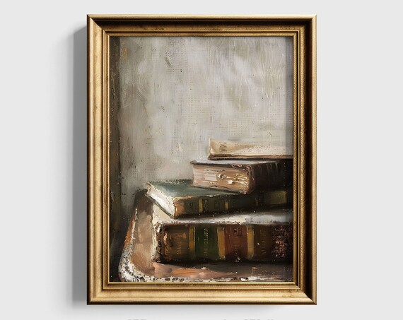 Dark Academia Bookish Wall Art, Gothic Vintage Decor