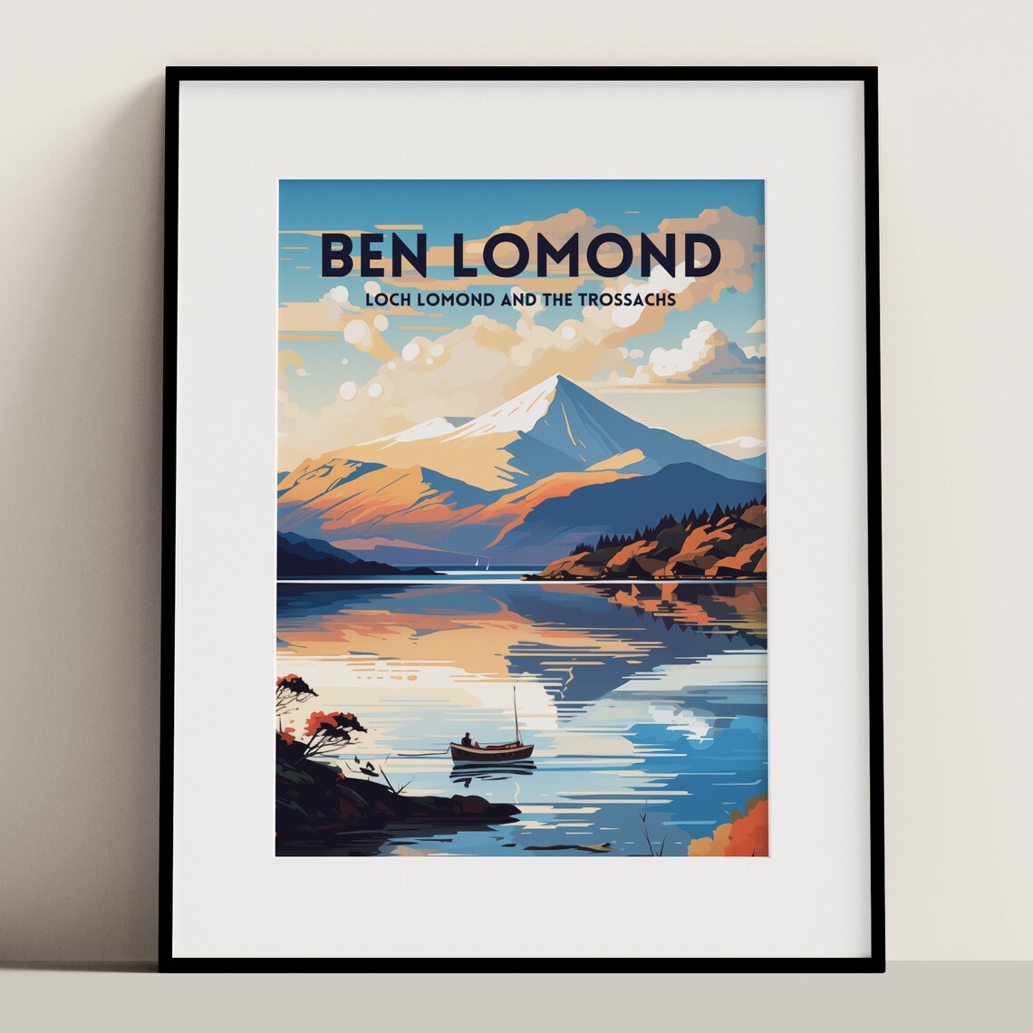 Ben Lomond Travel Poster, Scottish National Park