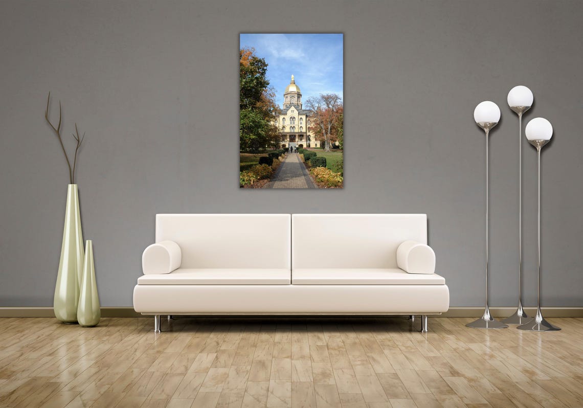 Notre Dame Golden Dome University Campus Autumn Landmark Poster - Image 2