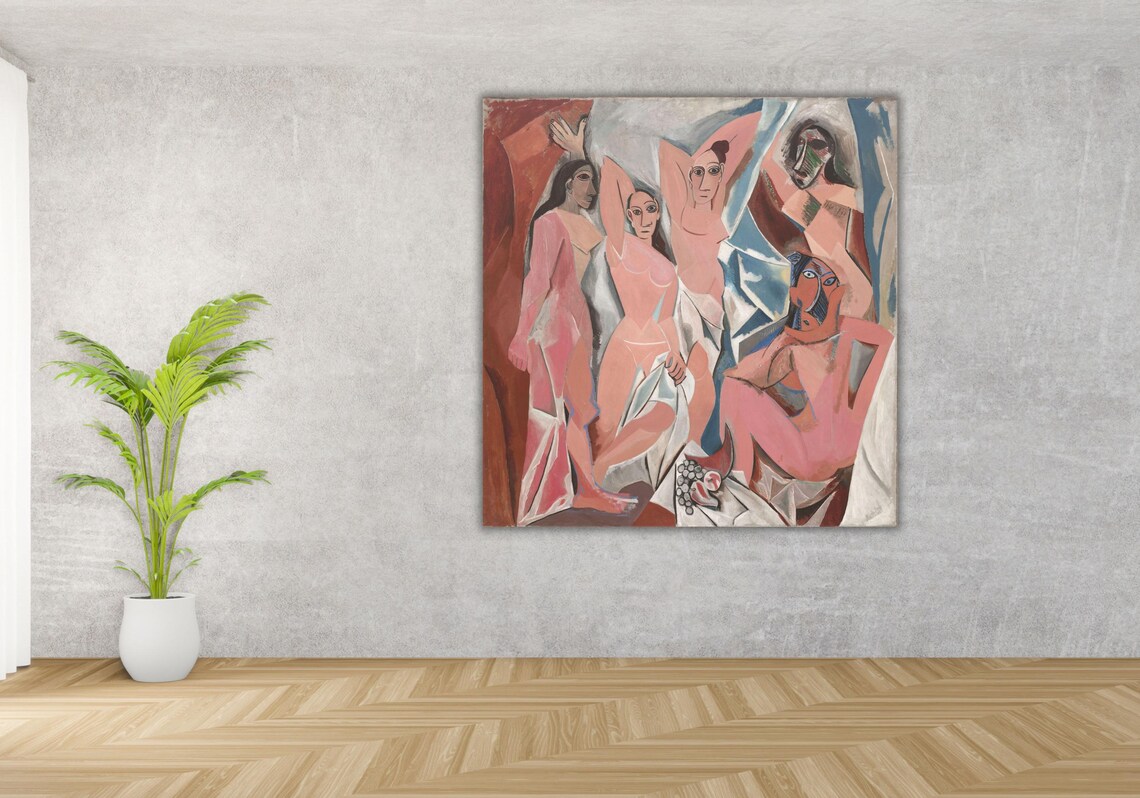 Pablo Picasso Les Demoiselles dAvignon Cubist Masterpiece Poster - Image 3