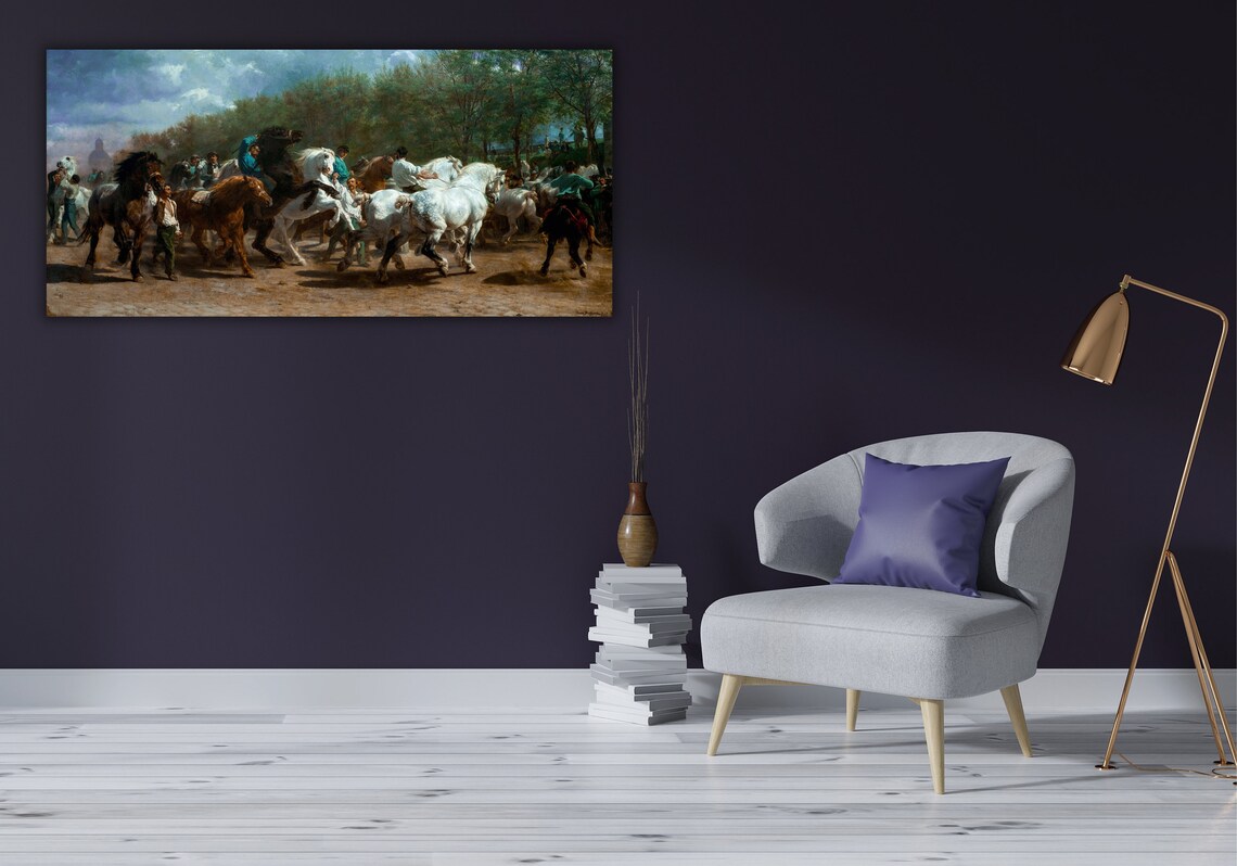 Rosa Bonheur The Horse Fair Draft Horses 1853 Equestrian Poster - Image 2