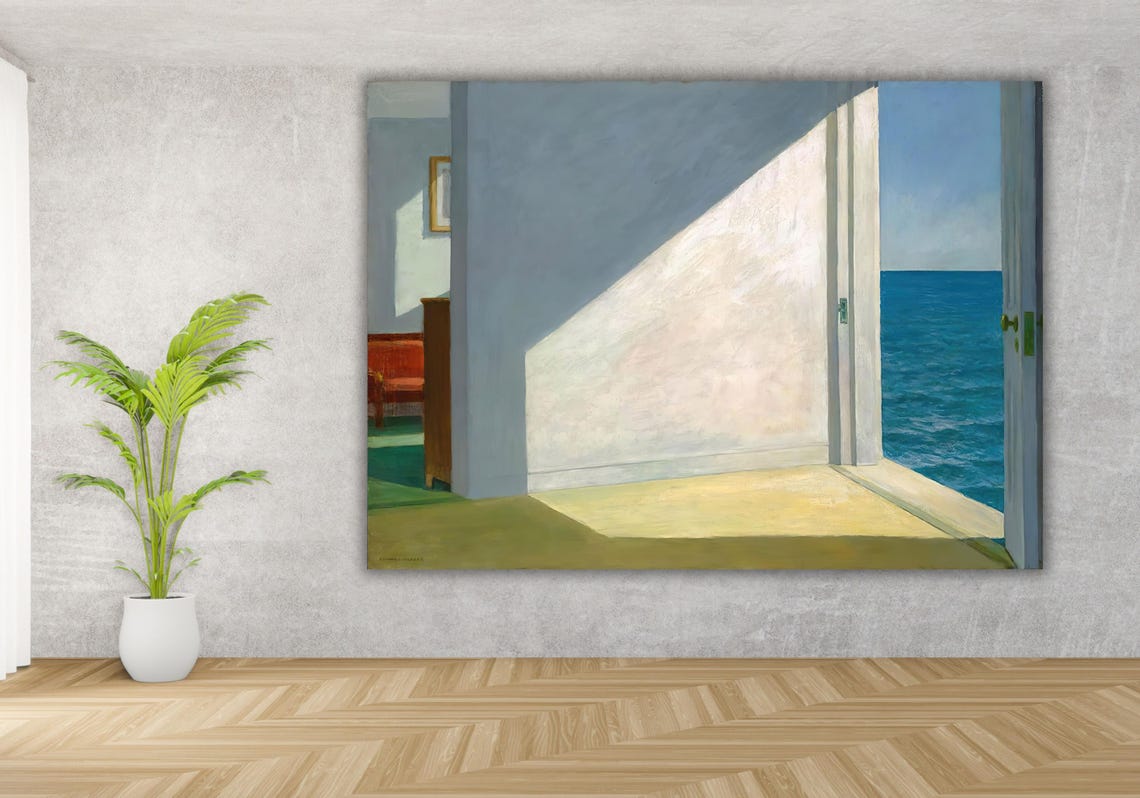 Edward Hopper Rooms by the Sea Sunlit Room Ocean View Poster - Image 3