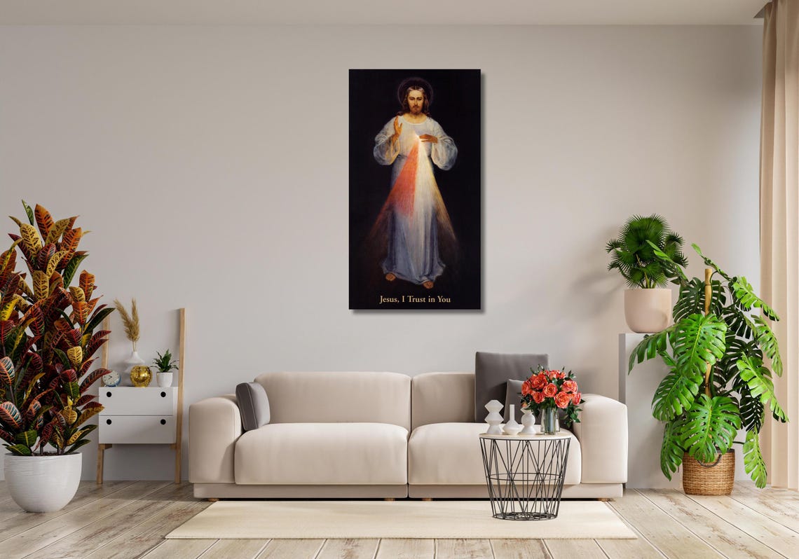 Divine Mercy Jesus I Trust In You Catholic Faith Devotion Poster - Image 3
