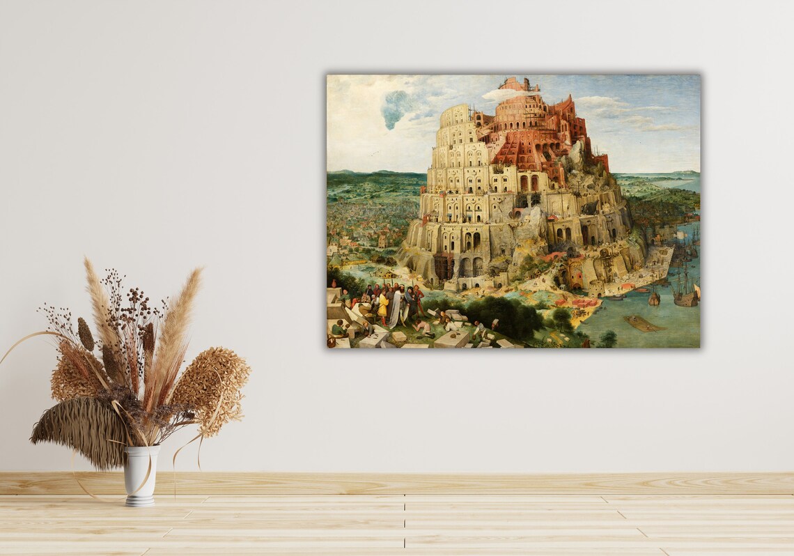 Pieter Bruegel the Elder Tower of Babel Renaissance City Scene Poster - Image 2
