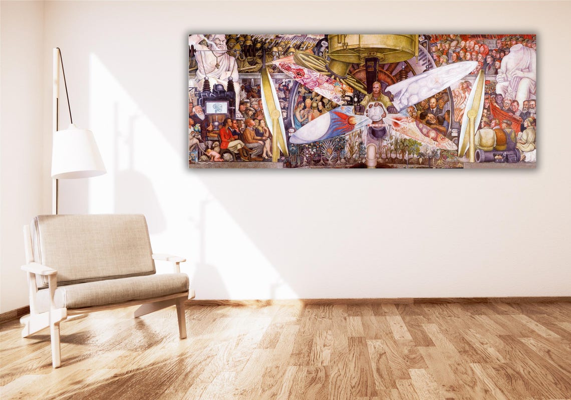 Diego Rivera Man Controller of the Universe Mural Art Poster - Image 2
