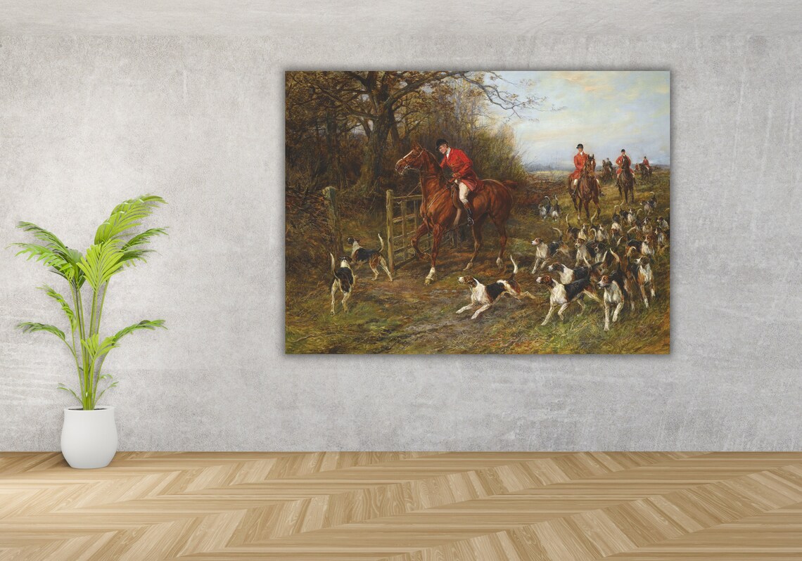 Traditional Fox Hunting Riders and Hounds Equestrian Art Poster - Image 2