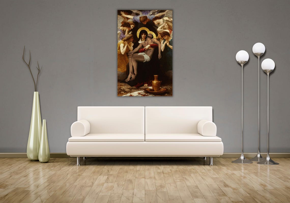 William Bouguereau Pieta Angels Virgin Mary Classical Religious Poster - Image 3