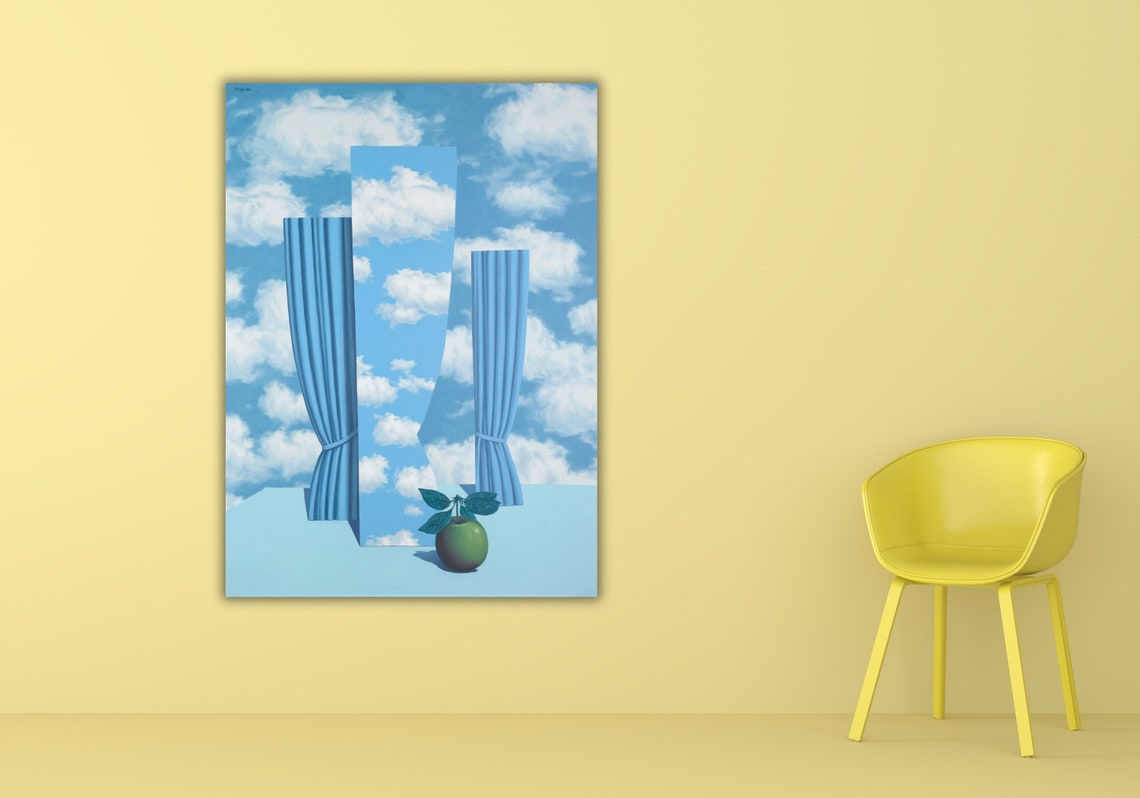 Rene Magritte La Belle Societe Surrealist Apple Sky Curtains Poster - Image 3