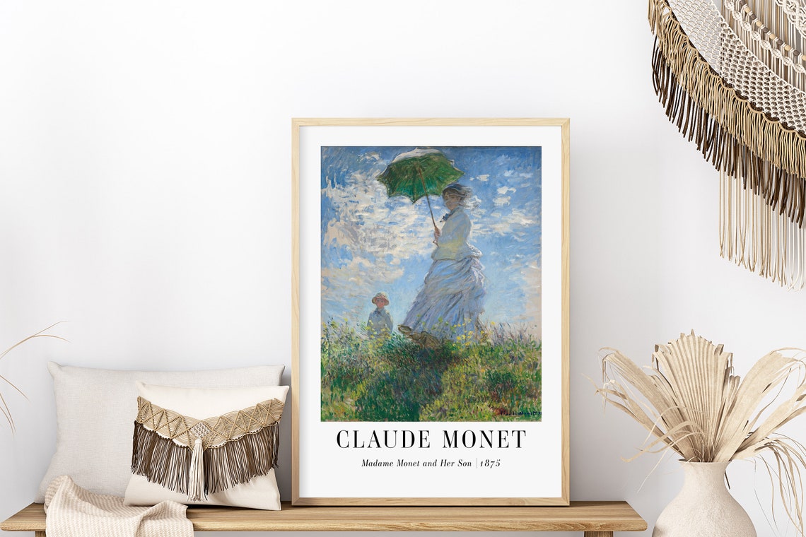 Claude Monet Madame Monet and Son 1875 Parasol Breezy Poster - Image 5