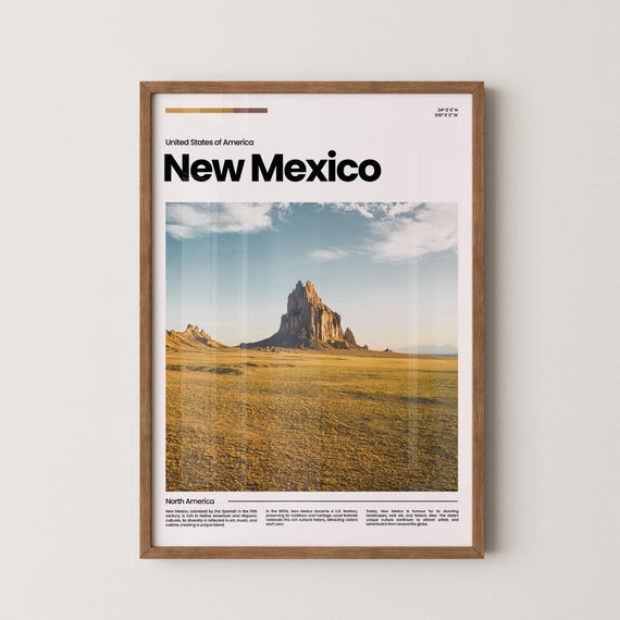 New Mexico Travel Poster New Mexico Poster New Mexico Photo Poster New Mexico Art Print America Poster Usa Travel Poster Travel Gift