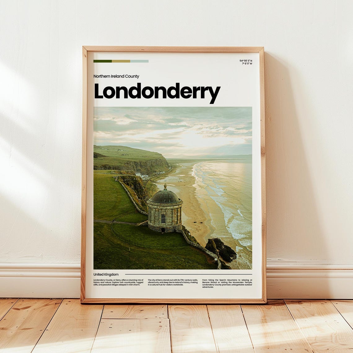 Londonberry Poster Print Photo Ireland Northern Travel Gift
