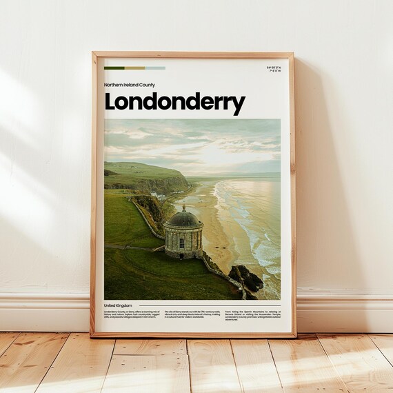 Londonberry Poster Print Photo Ireland Northern Travel Gift
