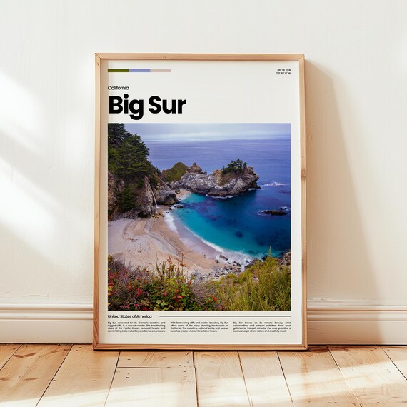 Big Sur Poster Print Photo Wall Art Travel Gift