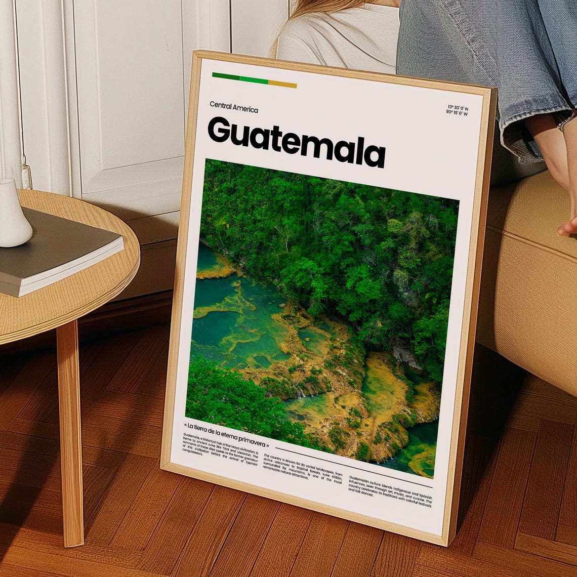 Guatemala Turquoise Jungle Pools Rainforest Central America Poster - Image 3