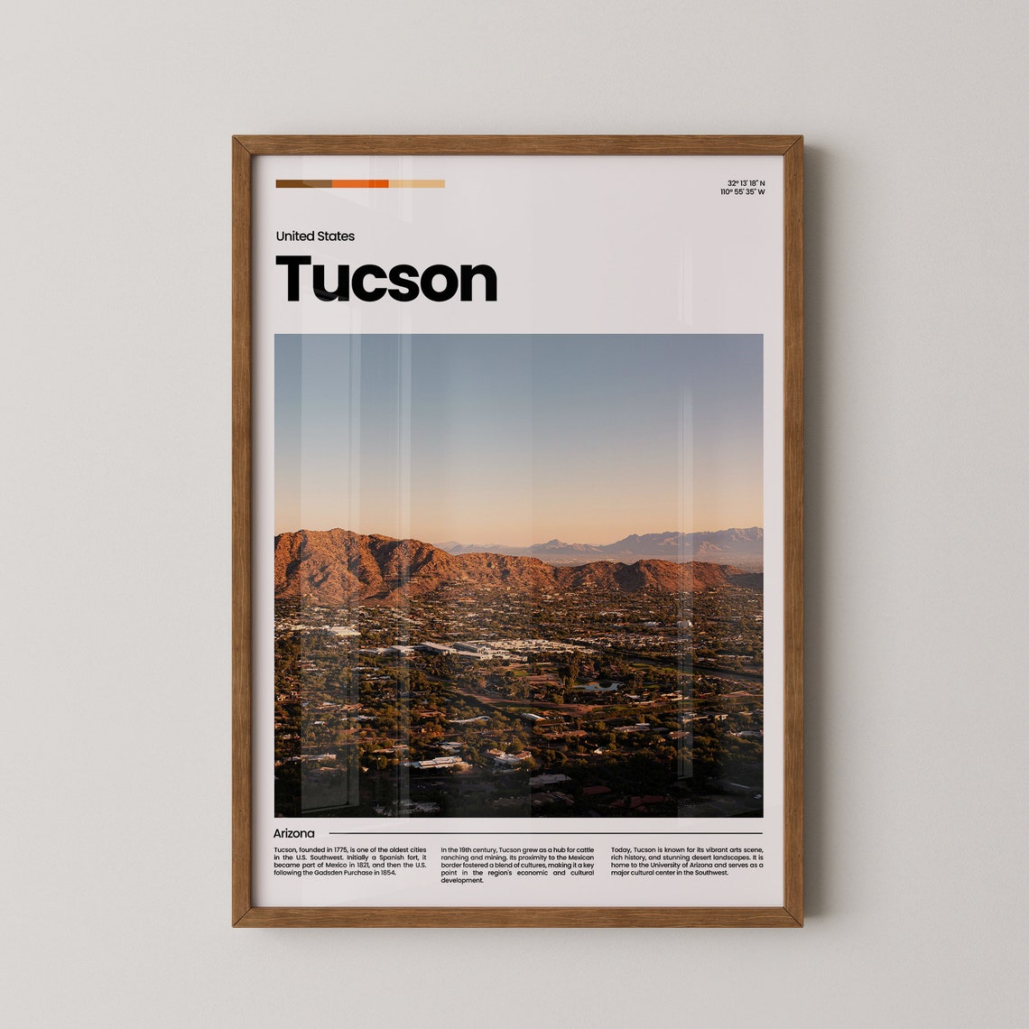 Tucson Travel Poster Tucson Poster Tucson Photo Poster Tucson Art Print Tucson Art Usa Poster Usa Travel Poster Travel Gift