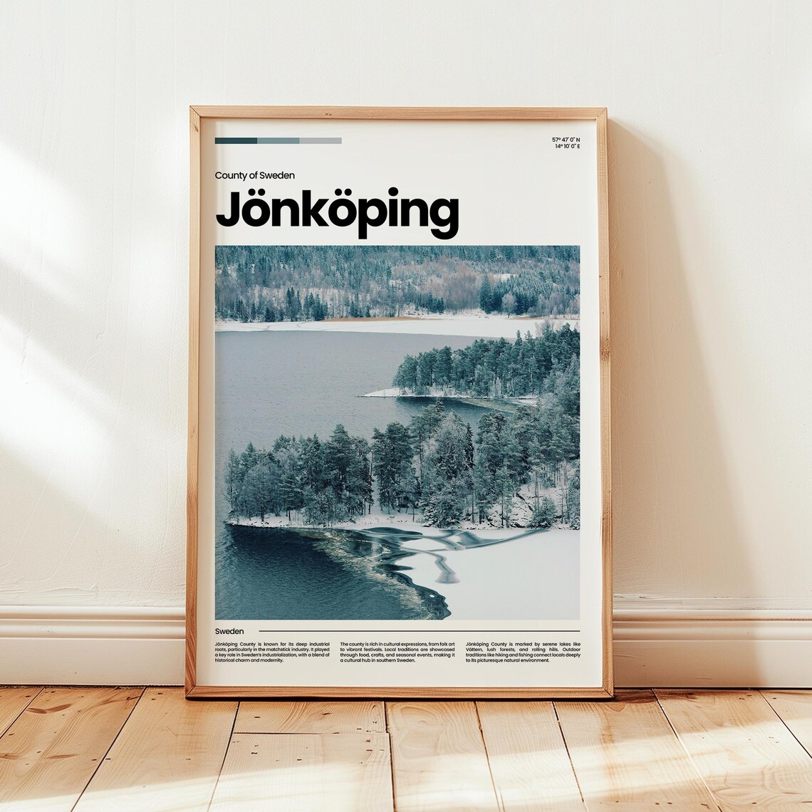 Jonkoping Poster Print Photo Travel Sweden Gift