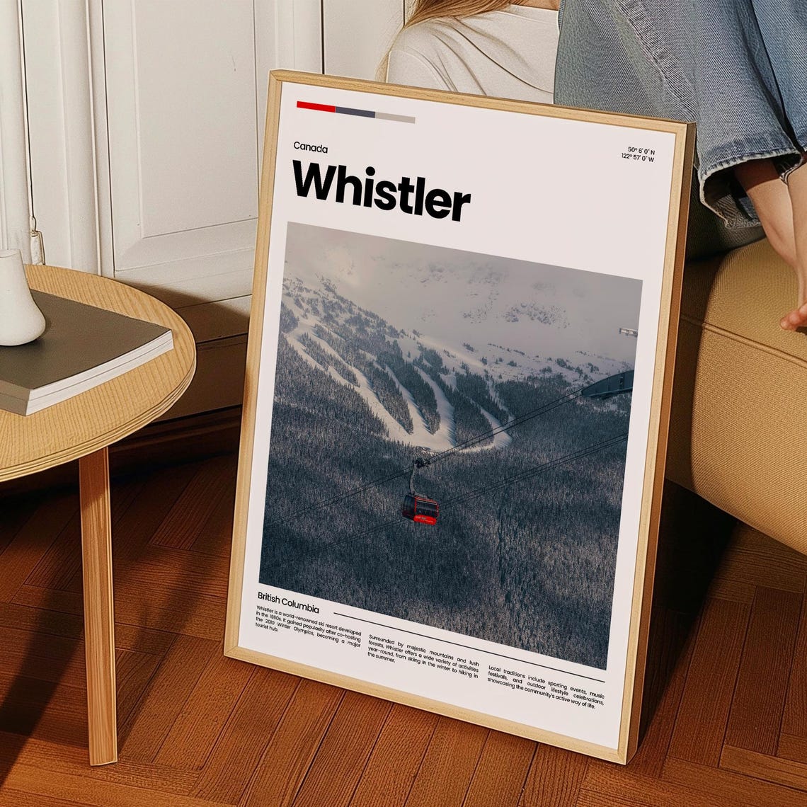Whistler Travel Poster Whistler Poster Whistler Photo Poster Whistler Art Print Canada Poster Canada Travel Poster Travel Gift - Image 3