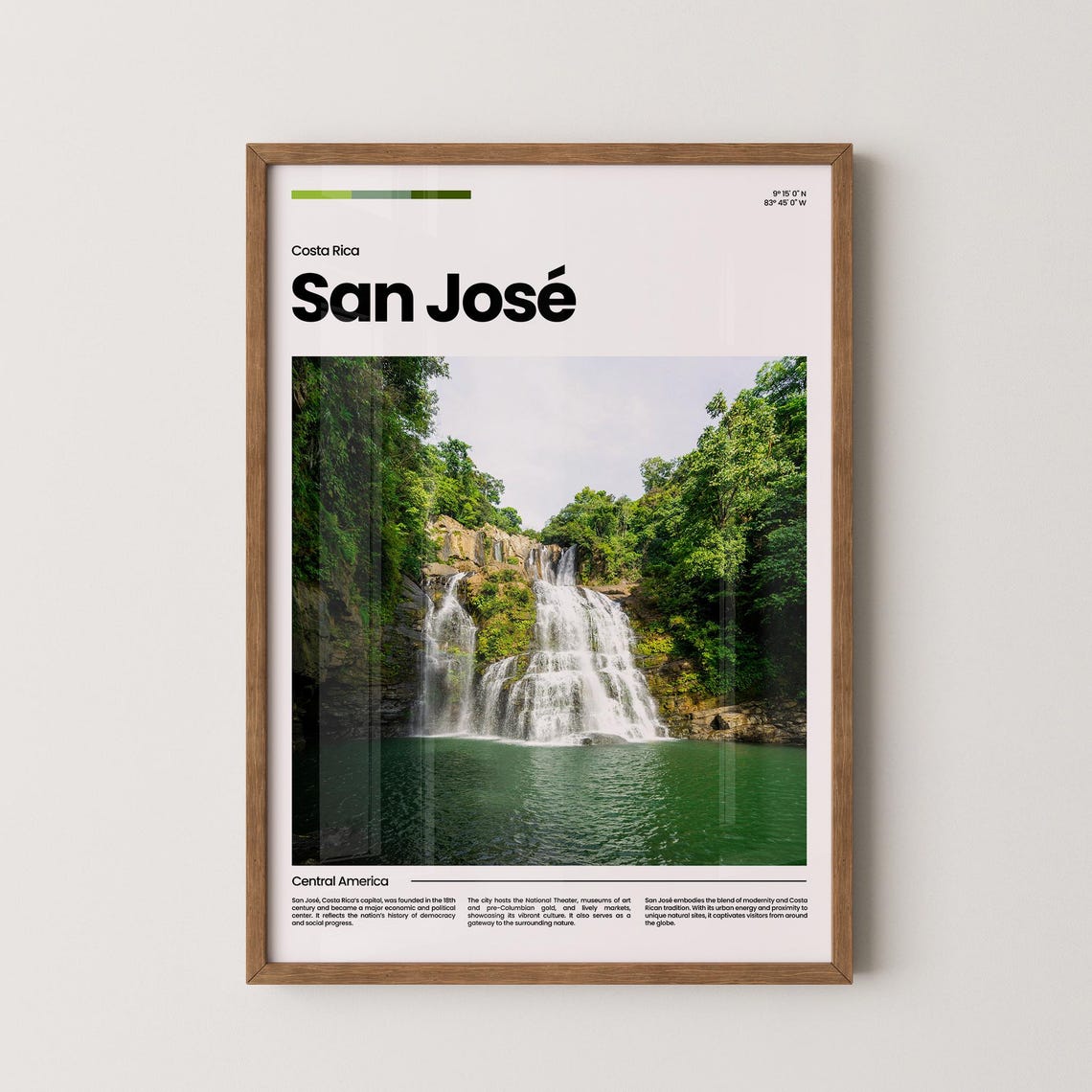 San Jose Travel Poster San Jose Poster San Jose Photo Poster San Jose Art Print Central America Poster Travel Poster Print Travel Gift