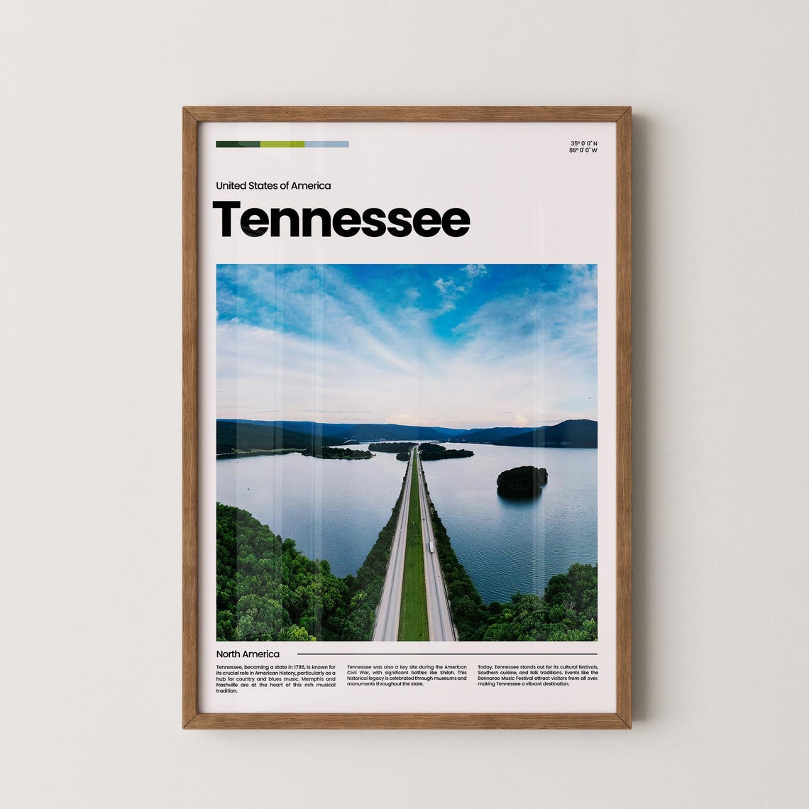 Tennessee Travel Poster Tennessee Poster Tennessee Photo Poster Tennessee Art Print Usa Poster Usa Travel Poster Travel Gift