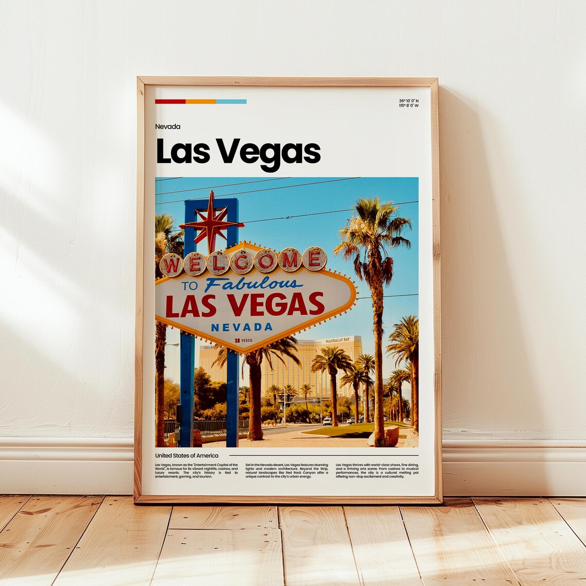 Las Vegas Poster Print Photo Wall Art Nevada Travel Gift