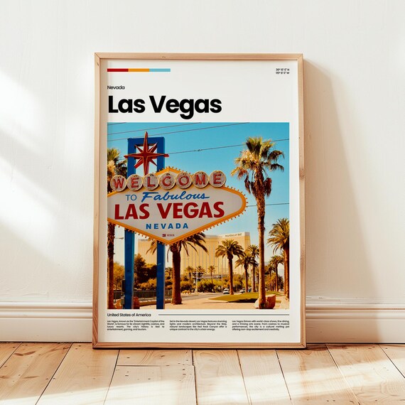Las Vegas Poster Print Photo Wall Art Nevada Travel Gift