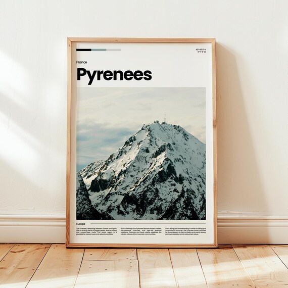 Pyrenees Poster Print Photo Wall Art France Travel Gift